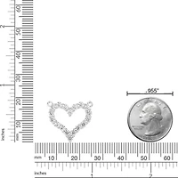 Lab Created 1 7/8 ct. t.w. White Sapphire Heart Pendant Necklace in Sterling Silver