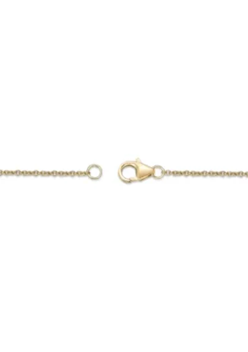 1/5 ct. t.w. White Topaz Necklace in Gold Plated Sterling Silver