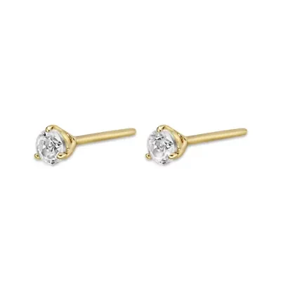 1/4 ct. t.w. White Topaz Earrings in 14K Gold