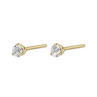 1/4 ct. t.w. White Topaz Earrings in 14K Gold