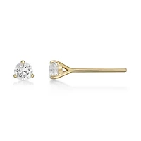 1/4 ct. t.w. White Topaz Earrings in 14K Gold