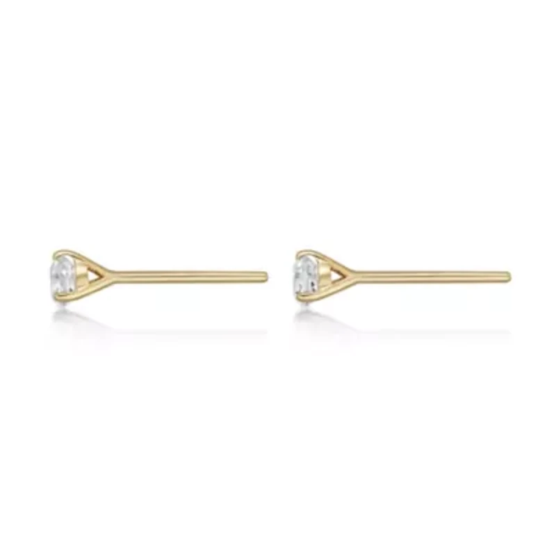 1/4 ct. t.w. White Topaz Earrings in 14K Gold