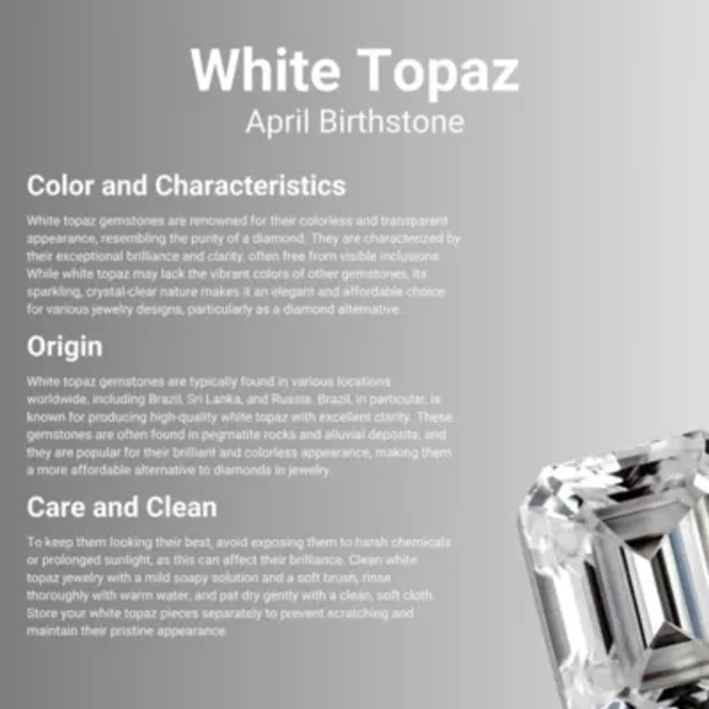 1/4 ct. t.w. White Topaz Earrings in 14K Gold