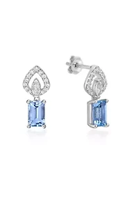 1.04 ct. t.w. Aquamarine and 0.29 ct. t.w. Diamond Ring in 10K White Gold