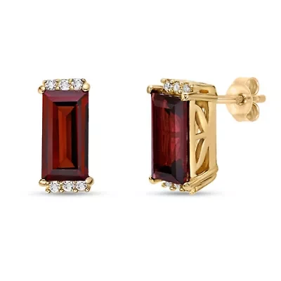 2.6 ct.t.w. Garnet Earrings in 2 micron 18k Gold Plated Sterling Silver