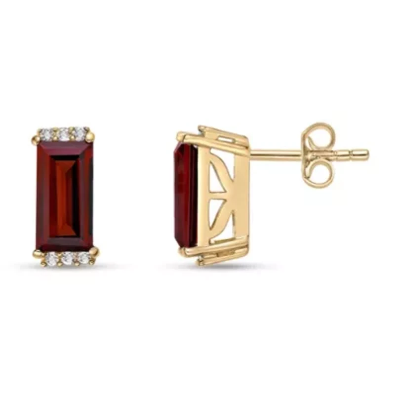 2.6 ct.t.w. Garnet Earrings in 2 micron 18k Gold Plated Sterling Silver