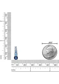 1 1/3 ct. t.w.Blue Topaz Pendant Necklace in Sterling Silver