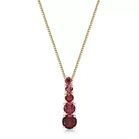 1 1/2 ct. t.w. Garnet Pendant Necklace in 2 Micron 18k Gold Plated Silver