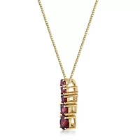 1 1/2 ct. t.w. Garnet Pendant Necklace in 2 Micron 18k Gold Plated Silver