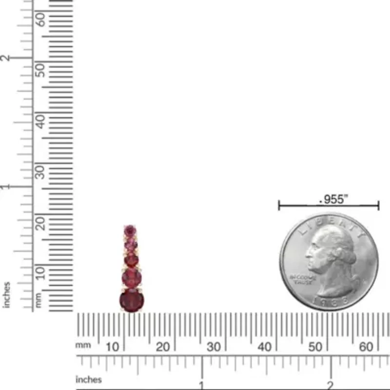 1 1/2 ct. t.w. Garnet Pendant Necklace in 2 Micron 18k Gold Plated Silver