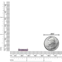 1.1 ct. t.w. Amethyst Bar Pendant Necklace in 2 Micron 18k Rose Gold Plated Silver