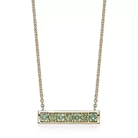 1.54 ct. t.w. Peridot Bar Pendant Necklace in 2 Micron 18k Rose Gold Plated Silver