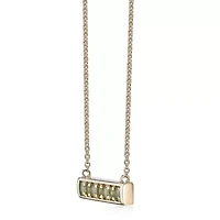 1.54 ct. t.w. Peridot Bar Pendant Necklace in 2 Micron 18k Rose Gold Plated Silver
