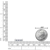 1.21 ct. t.w. White and Blue Topaz Bar Pendant Necklace in 2 Micron 18k Rose Gold Plated Silver