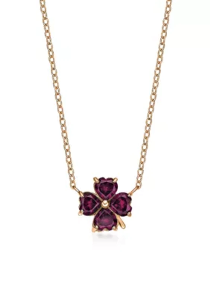 Lab Created 2 3/8 ct. t.w. Created Ruby Pendant Necklace in 2 Micron Rose Gold Plated Sterling Silver