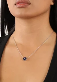 Lab Created 2 3/8 ct. t.w. Created Sapphire Pendant Necklace in 2 Micron Gold Plated Sterling Silver