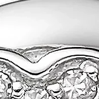 1/6 ct. tw. Diamond Heart Bypass Promise Ring in Sterling Silver