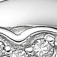 1/6 ct. tw. Diamond Heart Bypass Promise Ring in Sterling Silver