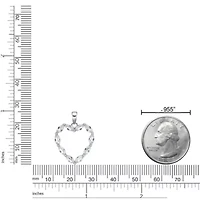 Lab Created 2 ct. t.w. White Sapphire Heart Pendant Necklace in Sterling Silver