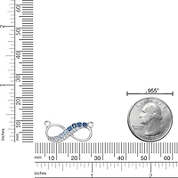 3/8 ct. t.w. ISQA Certified London Blue, Sky Blue Topaz and Created White Sapphire Pendant Necklace in Sterling Silver