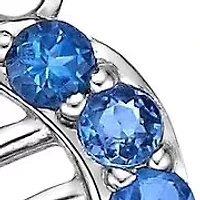 3/8 ct. t.w. ISQA Certified London Blue, Sky Blue Topaz and Created White Sapphire Wing Pendant Necklace in Sterling Silver