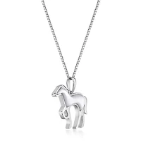 2.8 ct. t.w. Mother of Pearl Horse Pendant in Sterling Silver