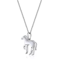 2.8 ct. t.w. Mother of Pearl Horse Pendant in Sterling Silver