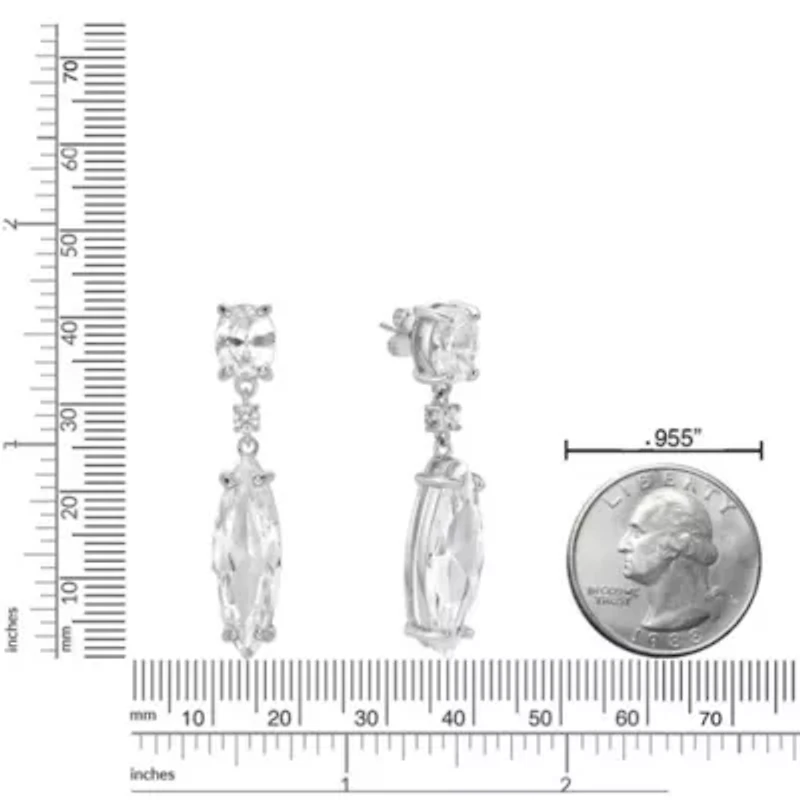 Lab Created 18 ct. t.w. Created White Sapphire Earrings in Sterling Silver