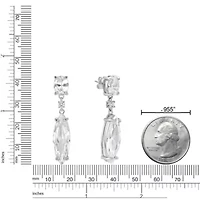 Lab Created 18 ct. t.w. Created White Sapphire Earrings in Sterling Silver