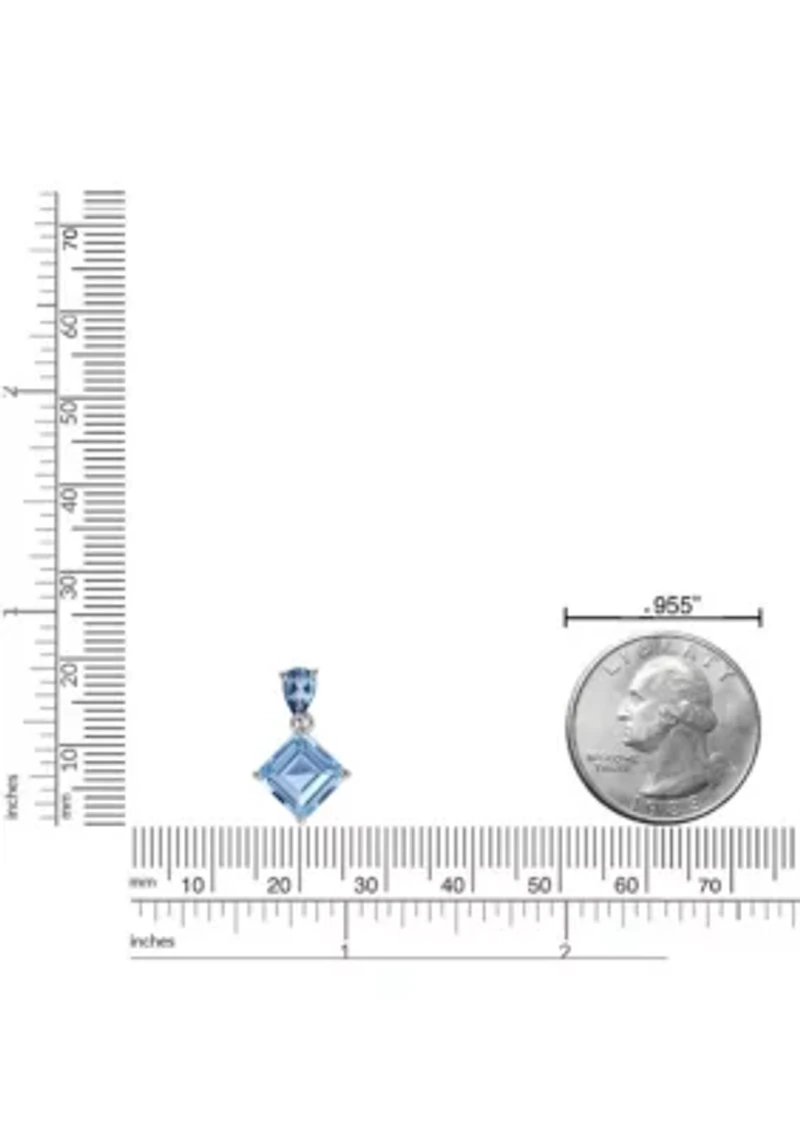 3 3/4 ct. t.w. Blue Topaz Pendant Necklace in Sterling Silver