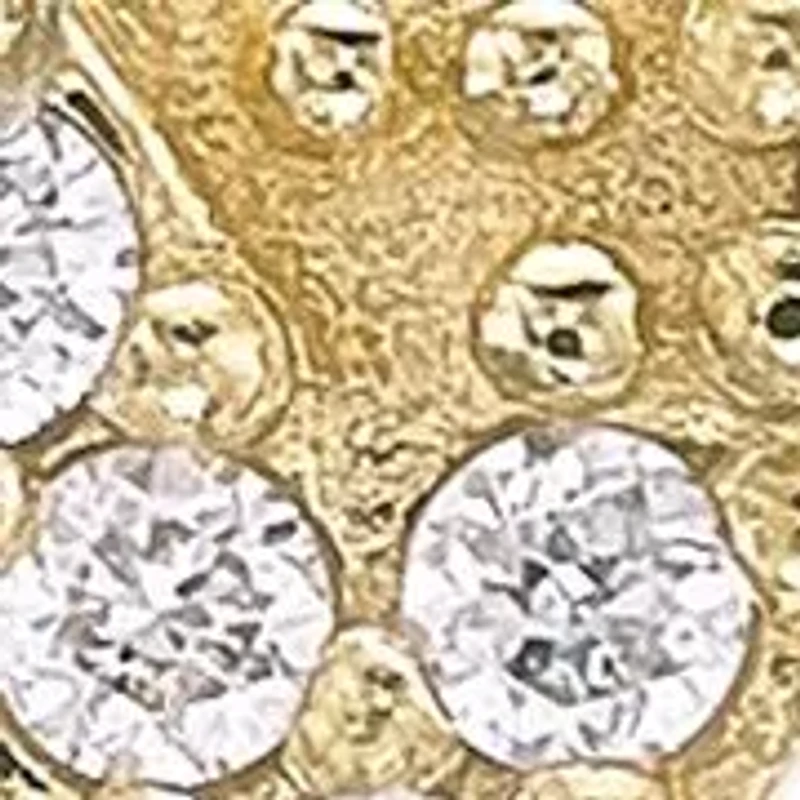 Lab Created 1/3 ct. t.w. Created White Sapphire Star of David Earrings in 2 Micron Gold Plated Silver