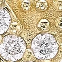 Lab Created 1/3 ct. t.w. Created White Sapphire Star of David Earrings in 2 Micron Gold Plated Silver