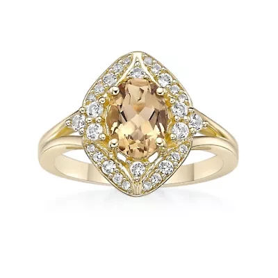 Lab-Created Sapphire & Gemstone Ring 2 micron 18k Gold-Plated Sterling Silver