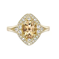 Lab-Created Sapphire & Gemstone Ring 2 micron 18k Gold-Plated Sterling Silver