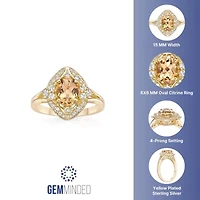 Lab-Created Sapphire & Gemstone Ring 2 micron 18k Gold-Plated Sterling Silver