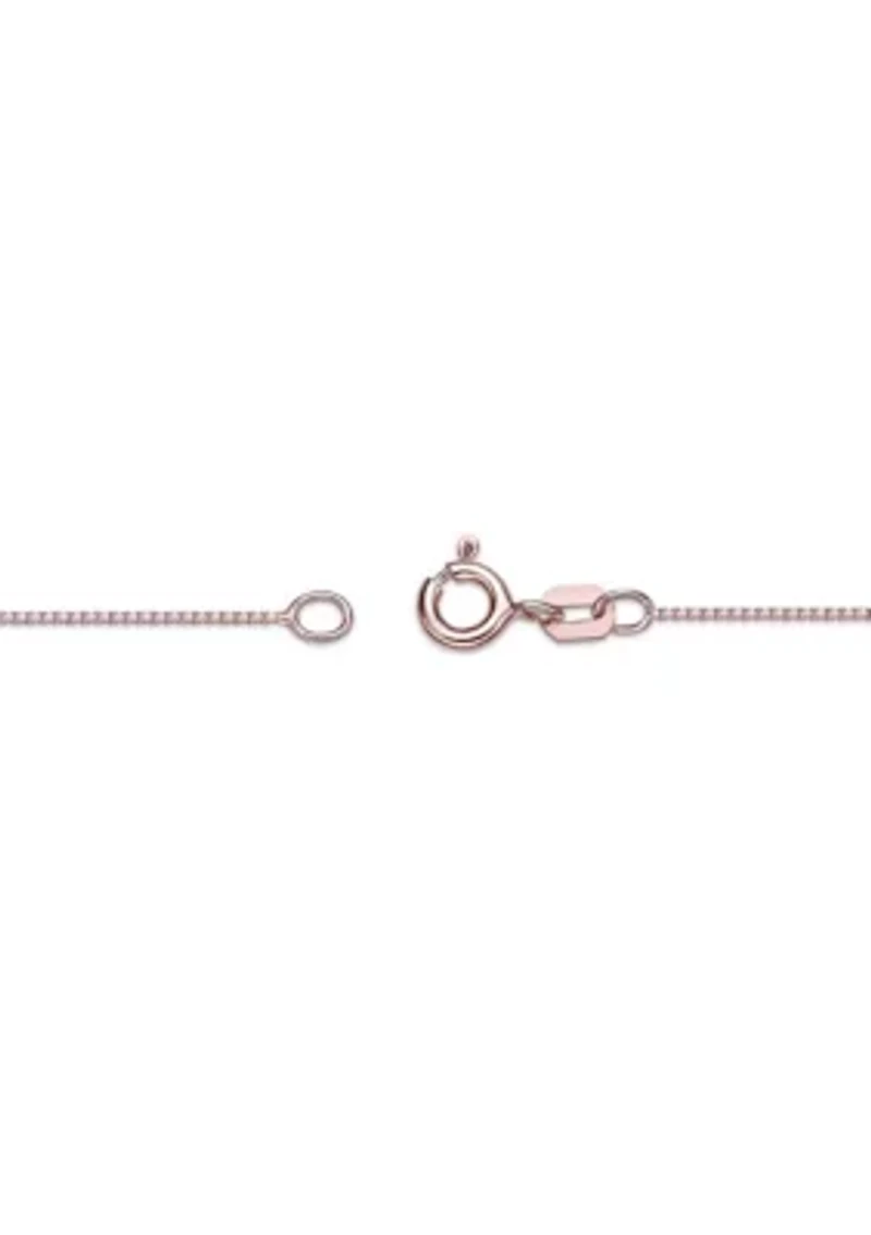 Amethyst and Created White Sapphire Pendant Necklace in 2 Micron Rose Gold Plated Sterling Silver