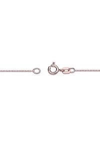 Amethyst and Created White Sapphire Pendant Necklace in 2 Micron Rose Gold Plated Sterling Silver