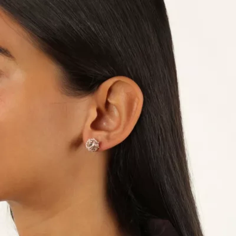 1.8 ct. t.w. Morganite and 1/8 ct. t.w. Diamond Earrings in 10K Rose Gold