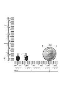 3.2 ct. t.w. Black Onyx and Diamond Accent Earrings in Sterling Silver