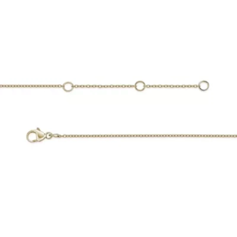 1/4 ct. t.w. Diamond Circle and Bar Lariat Necklace in Gold Plated Sterling Silver