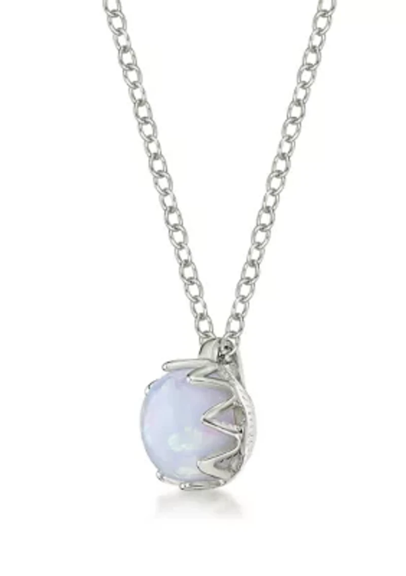 Gemstone Pendant Necklace Sterling Silver