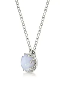 Gemstone Pendant Necklace Sterling Silver