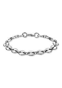 Stainless Steel 9" Coin Link Chain Bracelet
