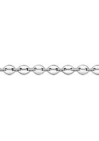 Stainless Steel 9" Coin Link Chain Bracelet