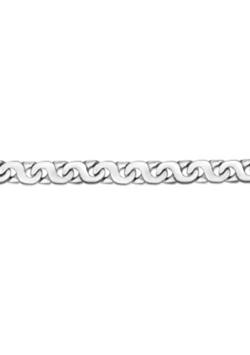 Stainless Steel 9mm Link Chain Bracelet in 8.5"
