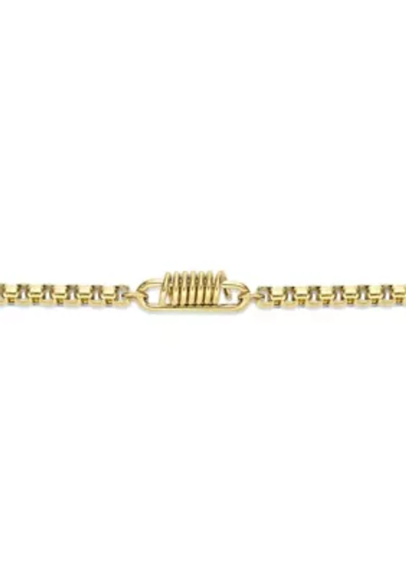 Stainless Steel 8.5" Bracelet with Goldtone Ion Plating
