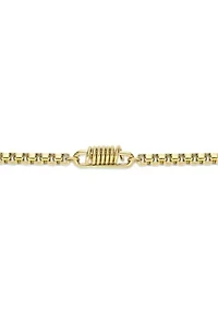 Stainless Steel 8.5" Bracelet with Goldtone Ion Plating