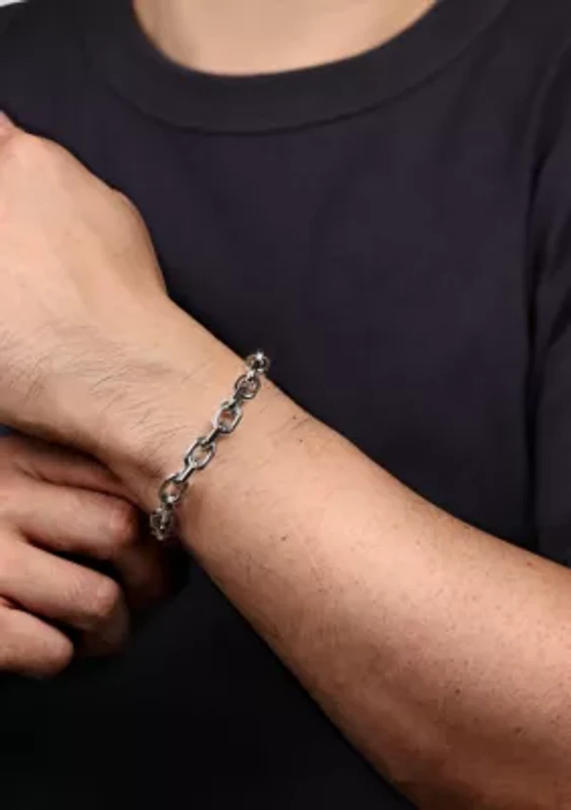 Stainless Steel Link Chain Bracelet in 8.5"