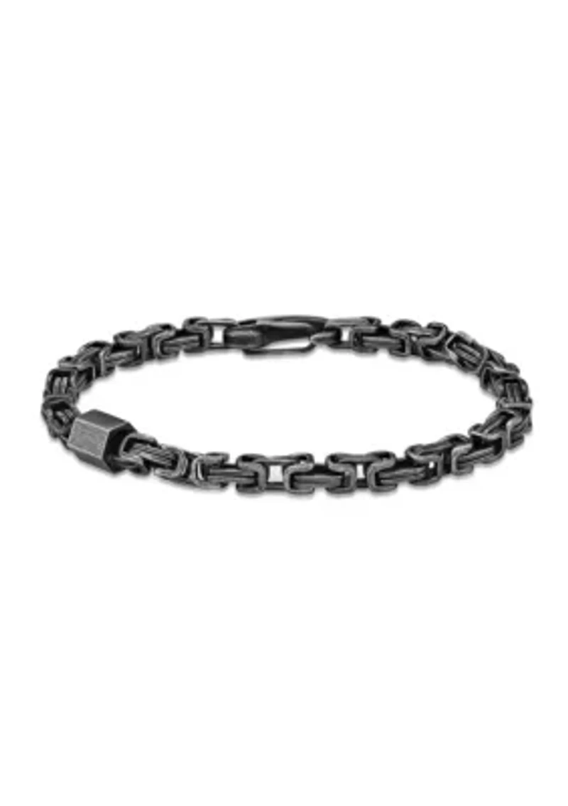 Stainless Steel Bracelet with Antique Black Ip
