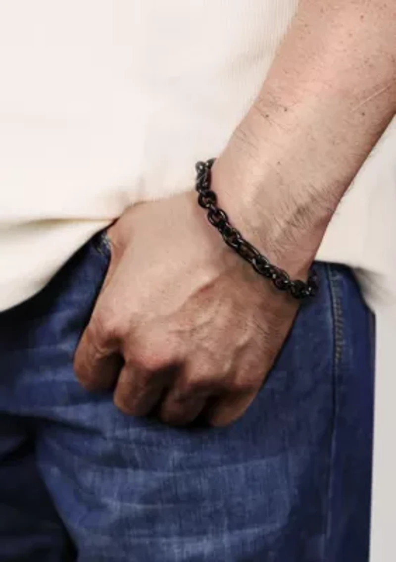 Stainless Steel Bracelet with  Black Ip